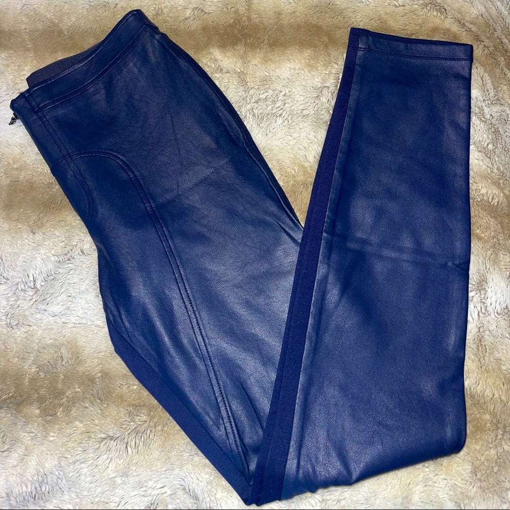 BCBG MAXAZRIA FAUX LEATHER LEGGINGS
